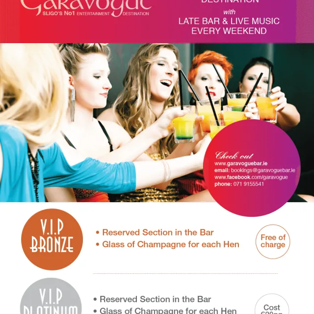 Hen Parties at Garavoge Bar Sligo!